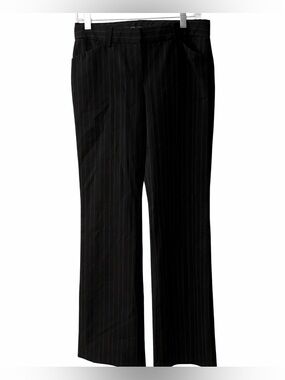 🖤 EXPRESS Editor Black Pinstripe Pants | Size 6 Career Chic Trouser